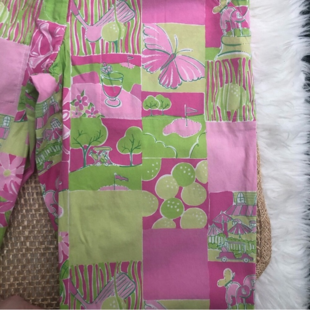 Lilly Pulitzer Golf Patchwork Print Capri Pants - image 3